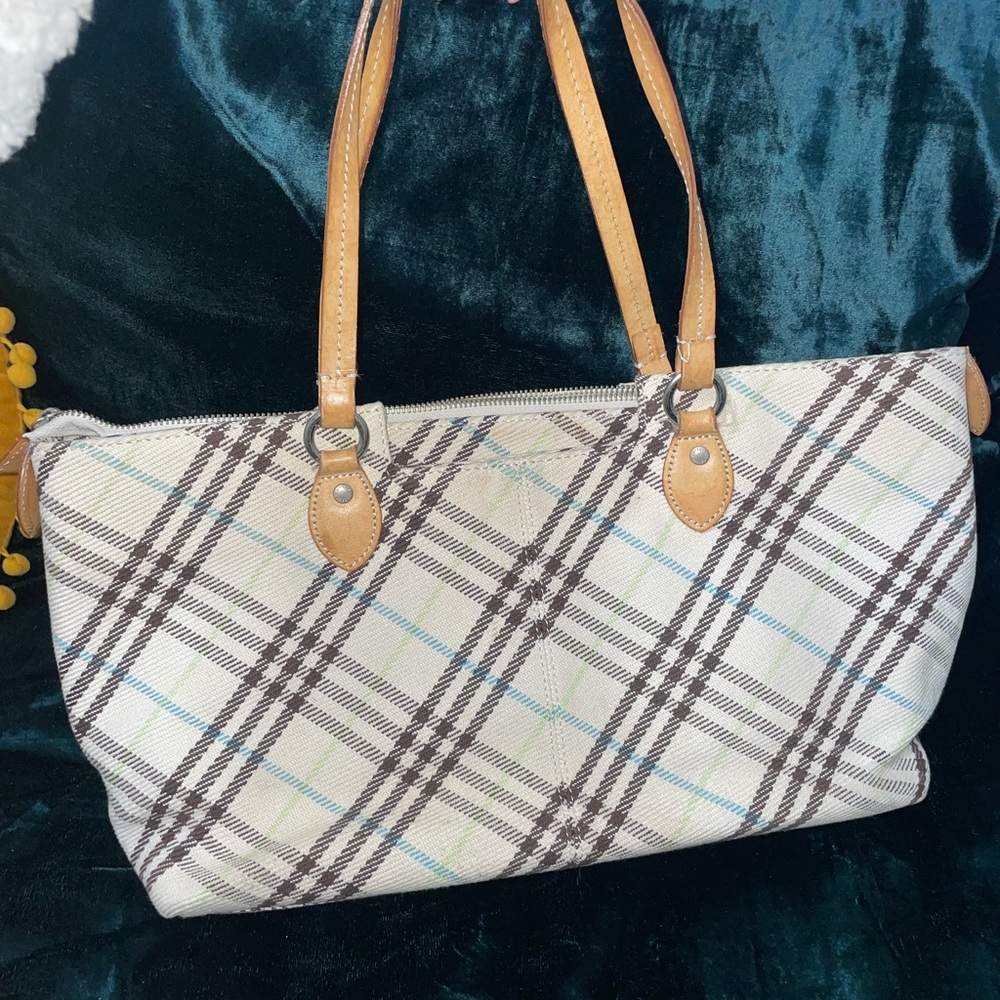 Burberry London vintage tote with insert